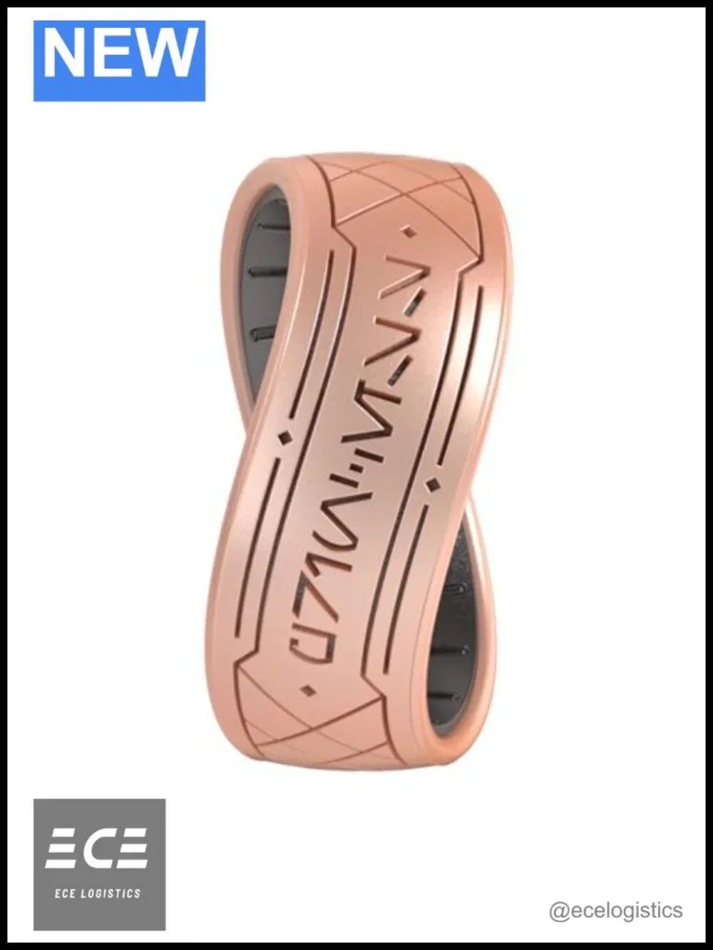 Silicone Wedding Ring Etched Star Wars Aurebesh Comfort Fit Active